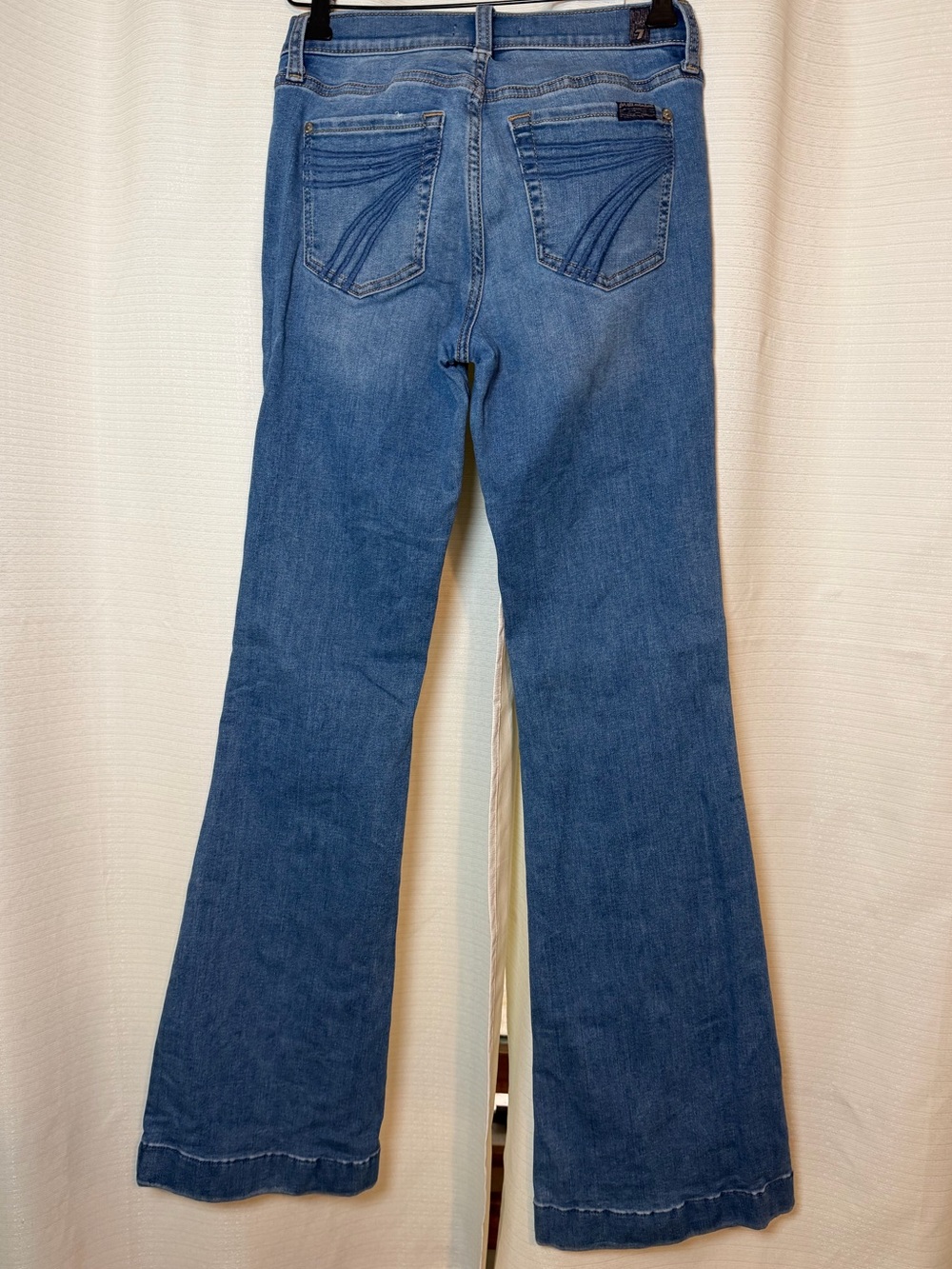7 For All Mankind Dojo Women’s Light Blue Denim Jeans - - Picture 3 of 6